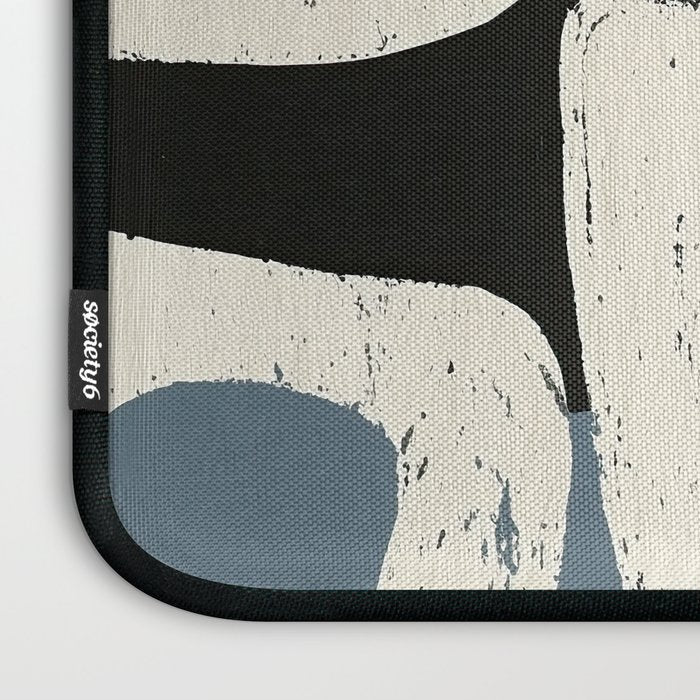 Abstract in Slate and Red Laptop Sleeve Gallery Image 3