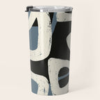 Abstract in Slate and Red Travel Mug Gallery Image 3
