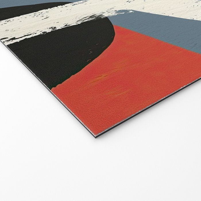 Abstract in Slate and Red Welcome Mat Gallery Image 2