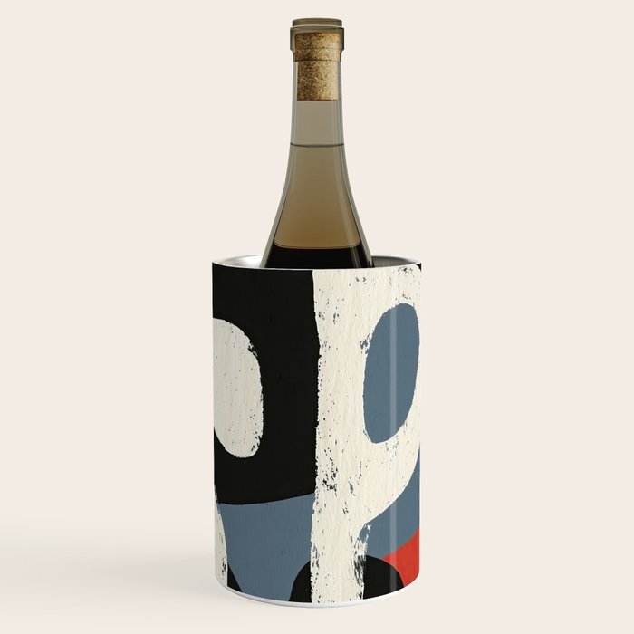Abstract in Slate and Red Wine Chiller Gallery Image 3