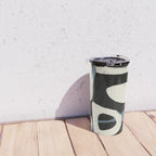 Abstract in Slate and Red Travel Mug Gallery Image 4