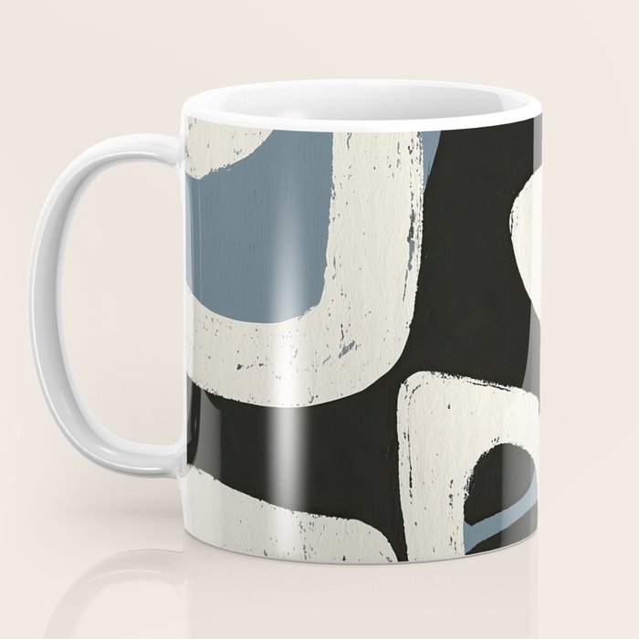 Abstract in Slate and Red Coffee Mug Gallery Image 3