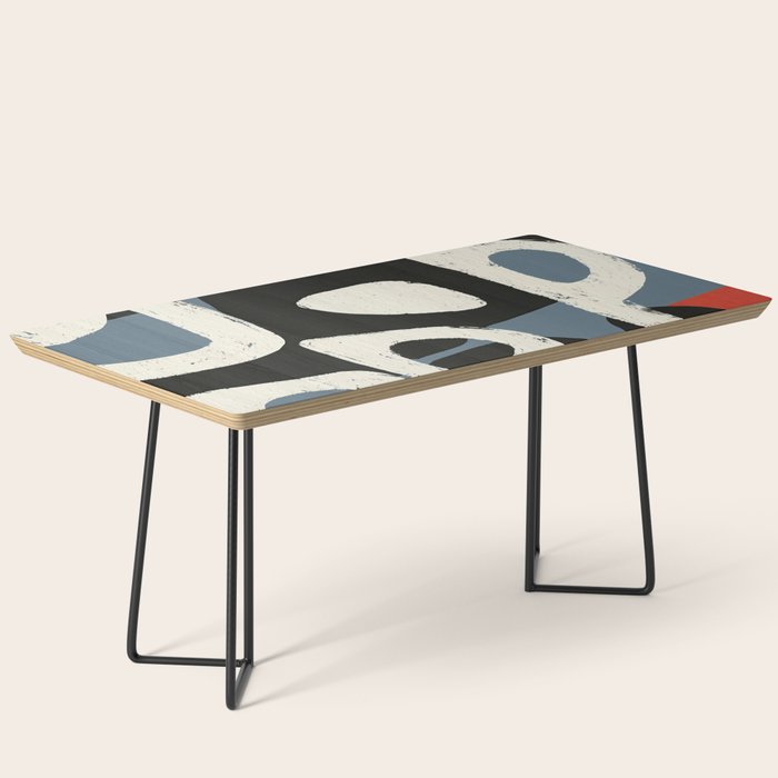 Abstract in Slate and Red Coffee Table Gallery Image 1