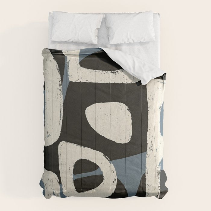 Abstract in Slate and Red Comforter Gallery Image 1
