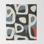Abstract in Slate and Red Throw Blanket Gallery Image 2