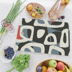 Abstract in Slate and Red Cutting Board Gallery Image 2