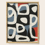 Abstract in Slate and Red Serving Tray Gallery Image 1