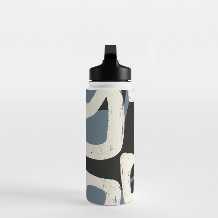 Abstract in Slate and Red Water Bottle Gallery Image 3