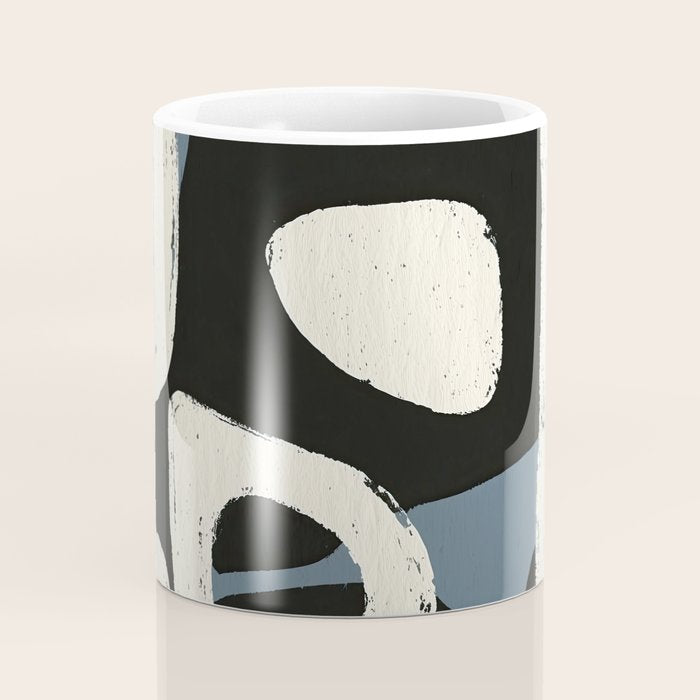 Abstract in Slate and Red Coffee Mug Gallery Image 4