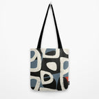 Abstract in Slate and Red Tote Bag Gallery Image 2