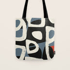 Abstract in Slate and Red Tote Bag Gallery Image 1
