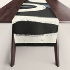 Abstract in Slate and Red Table Runner Gallery Image 1