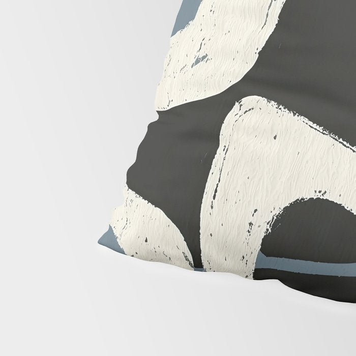 Abstract in Slate and Red Pillow Sham Gallery Image 4