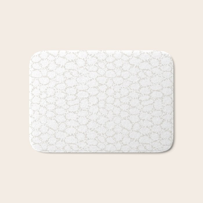 Abstract organic dots - soft beige mushroom pattern Bath Mat Gallery Image 1