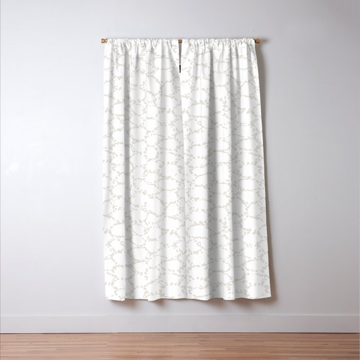 Abstract organic dots - soft beige mushroom pattern Window Curtain Gallery Image 3