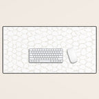 Abstract organic dots - soft beige mushroom pattern Desk Mat Gallery Image 1