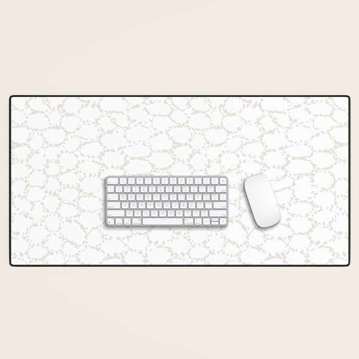 Abstract organic dots - soft beige mushroom pattern Desk Mat Gallery Image 1