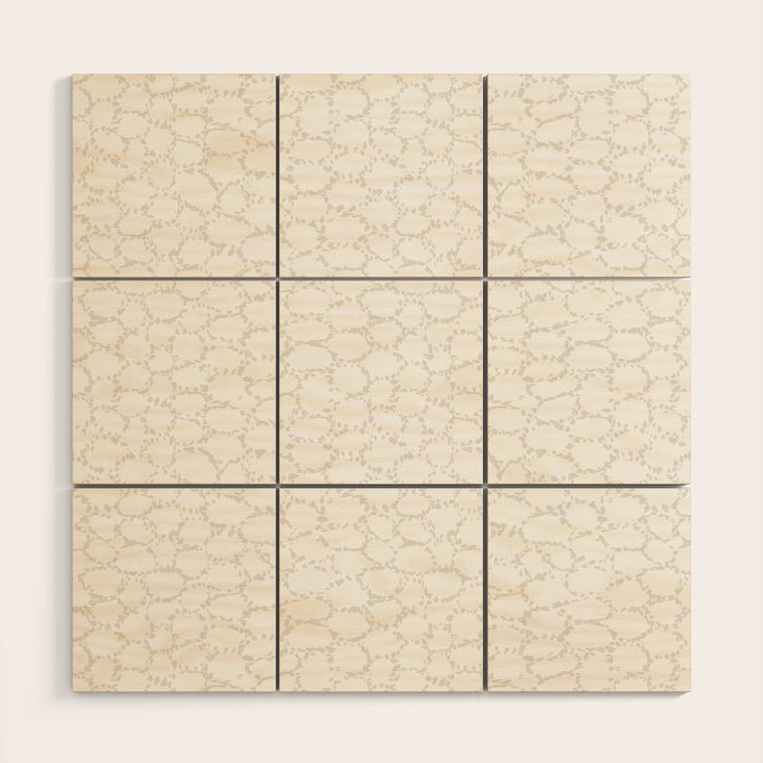 Abstract organic dots - soft beige mushroom pattern Wood Wall Art Gallery Image 1