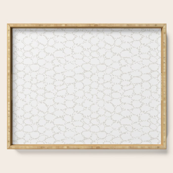 Abstract organic dots - soft beige mushroom pattern Serving Tray Gallery Image 1