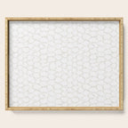 Abstract organic dots - soft beige mushroom pattern Serving Tray Gallery Image 1