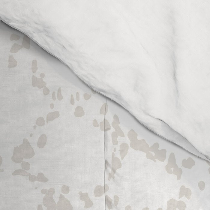 Abstract organic dots - soft beige mushroom pattern Comforter Gallery Image 4