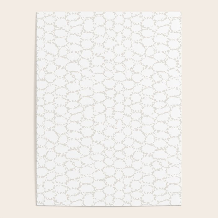 Abstract organic dots - soft beige mushroom pattern Poster Gallery Image 1