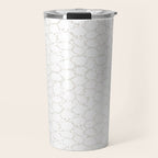 Abstract organic dots - soft beige mushroom pattern Travel Mug Gallery Image 1