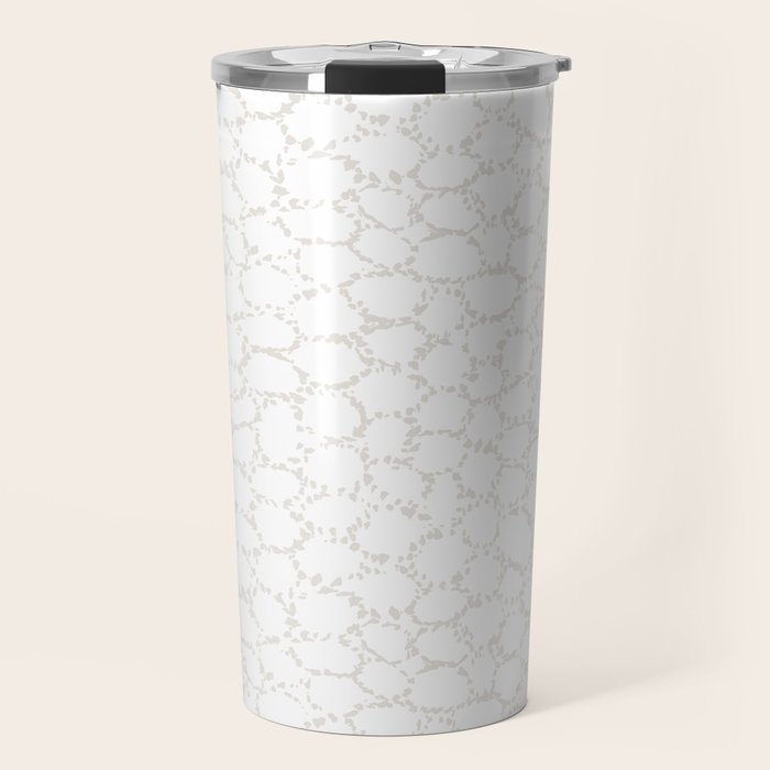 Abstract organic dots - soft beige mushroom pattern Travel Mug Gallery Image 1