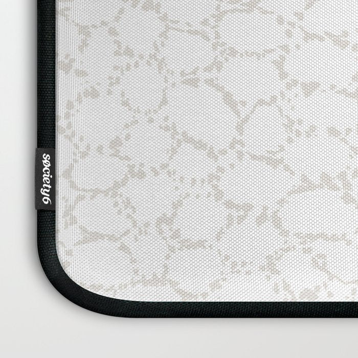 Abstract organic dots - soft beige mushroom pattern Laptop Sleeve Gallery Image 3