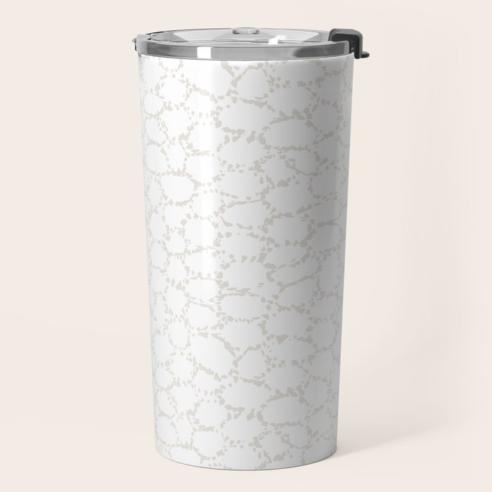 Abstract organic dots - soft beige mushroom pattern Travel Mug Gallery Image 2