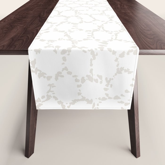 Abstract organic dots - soft beige mushroom pattern Table Runner Gallery Image 1