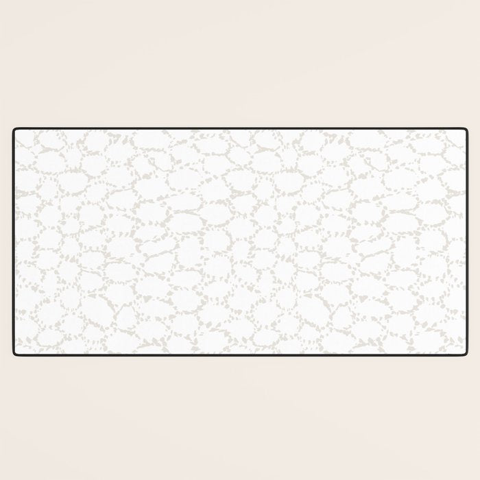 Abstract organic dots - soft beige mushroom pattern Desk Mat Gallery Image 3
