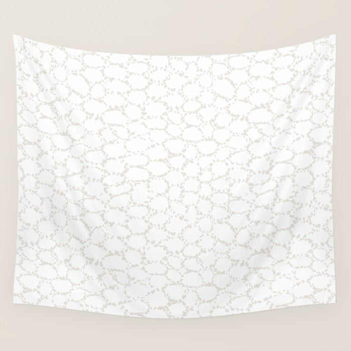 Abstract organic dots - soft beige mushroom pattern Wall Tapestry Gallery Image 4