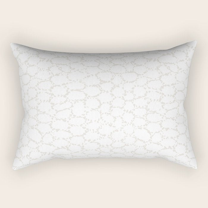 Abstract organic dots - soft beige mushroom pattern Rectangular Pillow Gallery Image 1