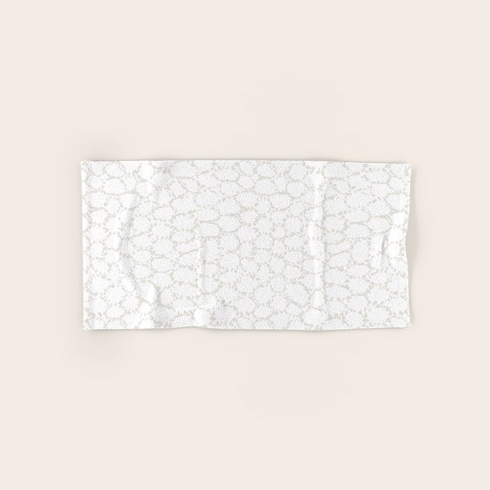 Abstract organic dots - soft beige mushroom pattern Bath Towel Gallery Image 1