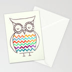 Chevron Owl Stationery Card Gallery Image 2