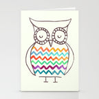 Chevron Owl Stationery Card Gallery Image 2