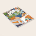 Woman on houseboat in Amsterdam Notebook Gallery Image 3
