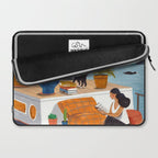 Woman on houseboat in Amsterdam Laptop Sleeve Gallery Image 2