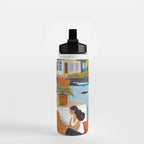 Woman on houseboat in Amsterdam Water Bottle Gallery Image 2