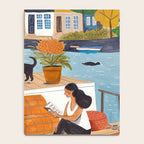 Woman on houseboat in Amsterdam Notebook Gallery Image 4