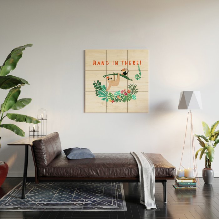 Hang in there! - Sloth Wood Wall Art Gallery Image 2