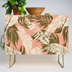 Jungle Leaf Coral Pink Credenza Gallery Image 1