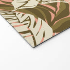 Jungle Leaf Coral Pink Welcome Mat Gallery Image 2
