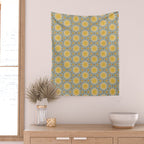 Golden Moroccan Sunburst Wall Tapestry Gallery Image 2