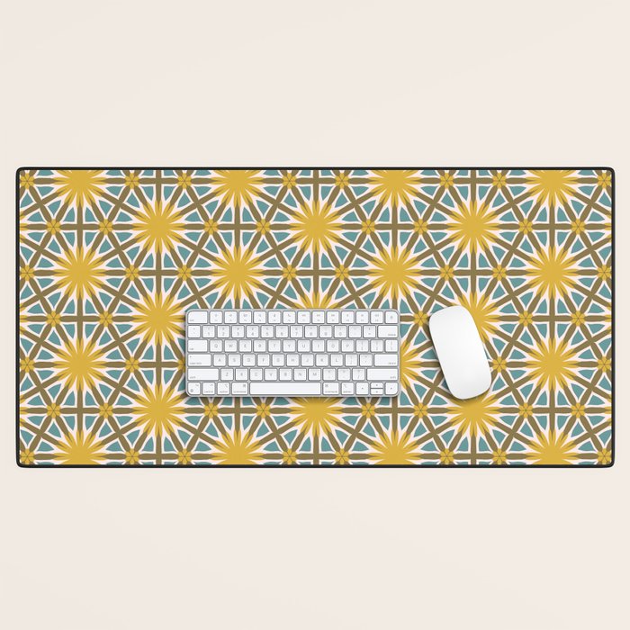 Golden Moroccan Sunburst Desk Mat Gallery Image 1