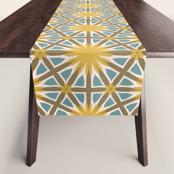 Golden Moroccan Sunburst Table Runner Gallery Image 1