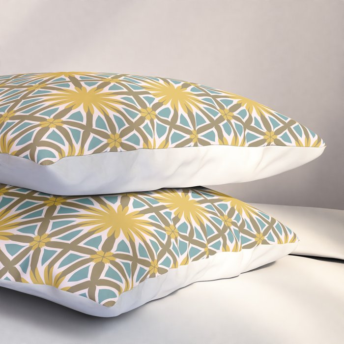 Golden Moroccan Sunburst Pillow Sham Gallery Image 3