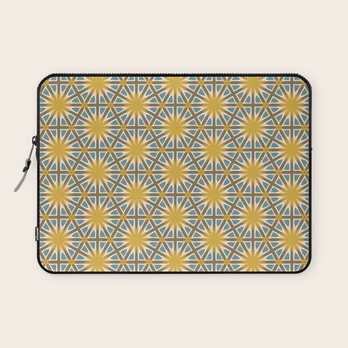 Golden Moroccan Sunburst Laptop Sleeve Gallery Image 1