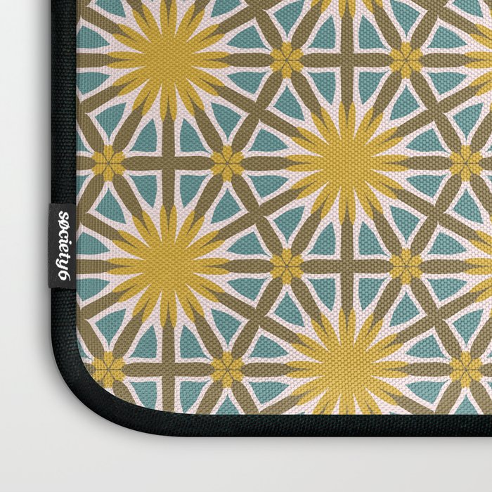 Golden Moroccan Sunburst Laptop Sleeve Gallery Image 3